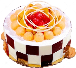 水果可口圆形蛋糕