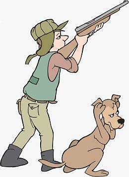 卡通猎人打猎