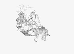 线条茶文化茶道