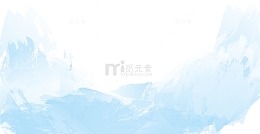蓝色水彩墨迹