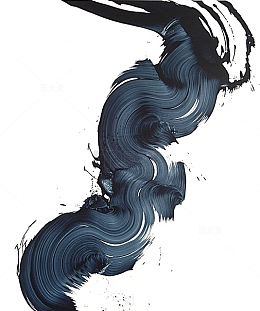 深蓝墨迹