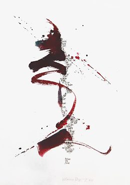 深红色墨迹装饰