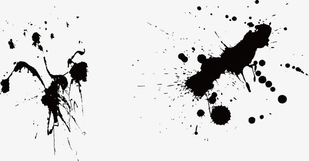 喷洒的墨迹素材免费下载_觅元素