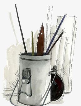笔筒插画