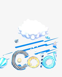 创意海报cold艺术字