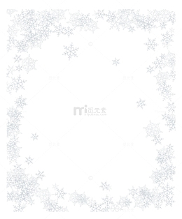 雪花卡通创意冰雪边框元素