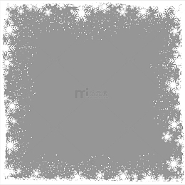雪花冬天冰雪边框元素