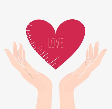 手托红心love图