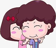 可爱捶背孝心母女燃烧