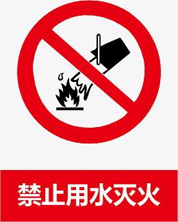 禁止用水灭火