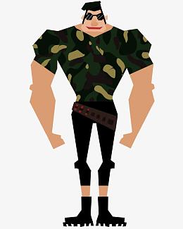 卡通美国大兵素材图片