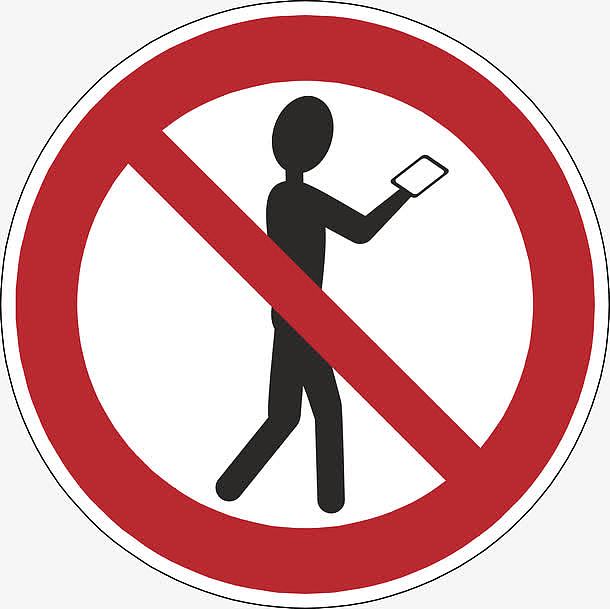 禁止看手机标志矢量图
