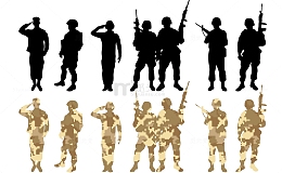 矢量图军人