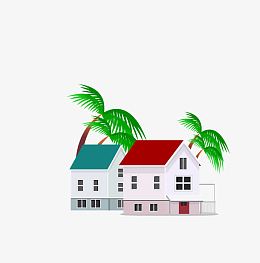 卡通海景房屋
