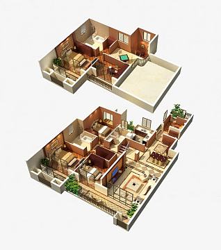 3d别墅户型图