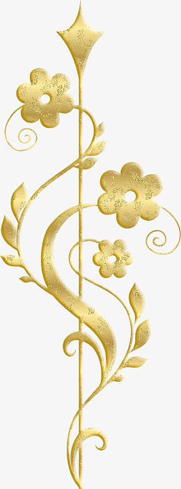 金色华丽花纹