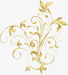 金色植物花纹