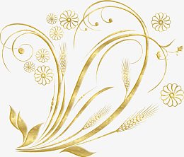 金色华丽花纹