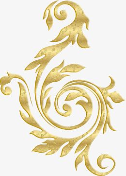 金色华丽花纹