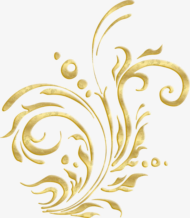 金色植物花纹素材免费下载_觅元素