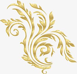 金色华丽花纹