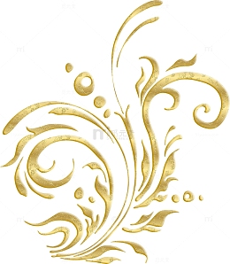 金色植物花纹