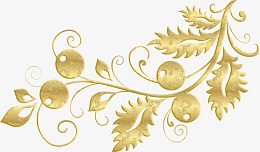 金色植物花纹