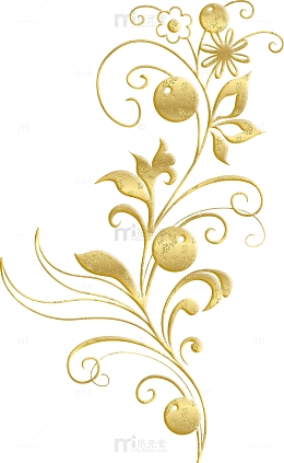 金色植物花纹