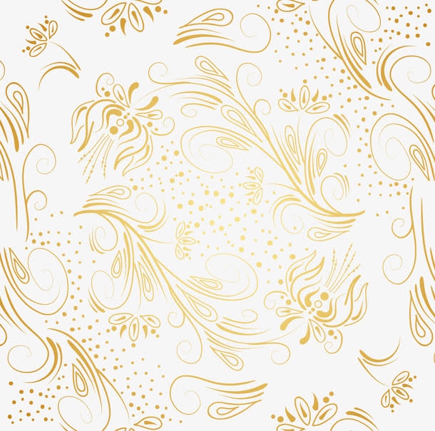 矢量金色花纹免抠素材免费下载_觅元素51yuansu.com