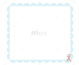 卡通蝴蝶结边框