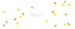 漂浮花瓣气泡简洁大方树叶树丛