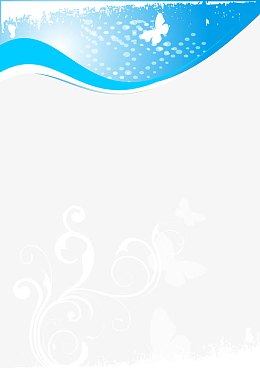 蓝色科技波浪边框
