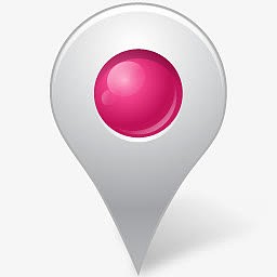 地图标记标记在粉红色的图标