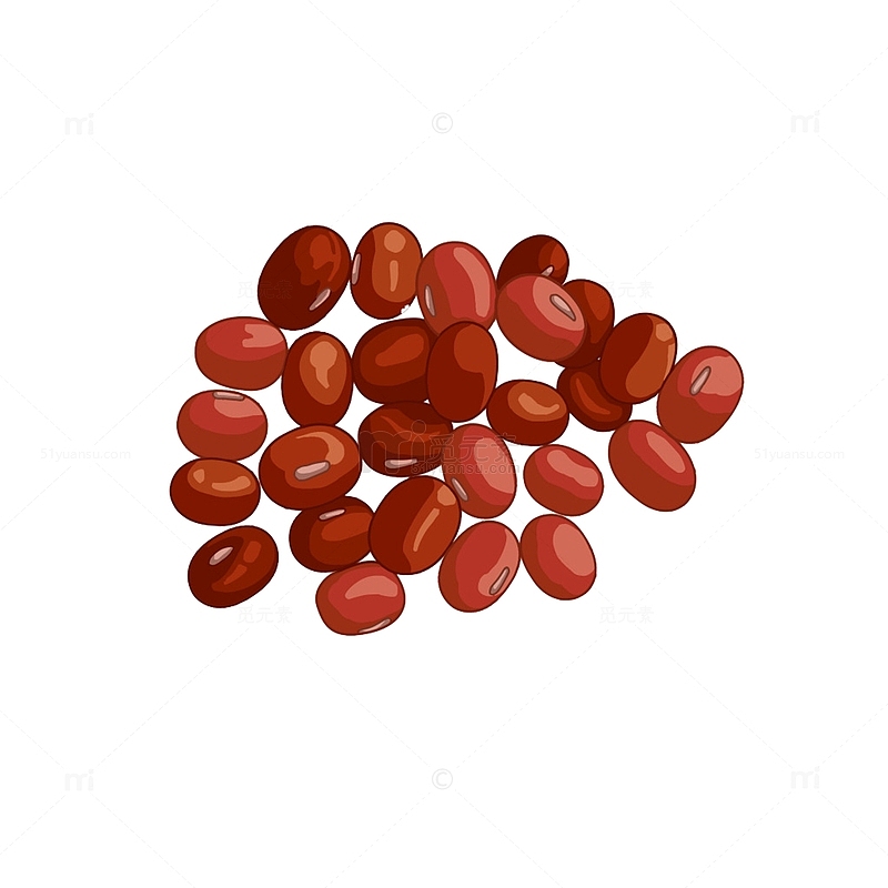 手绘红豆
