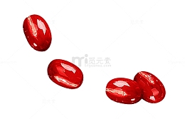 有质感的手绘红豆元素
