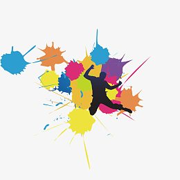 五彩年轻化海报背景设计