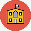 学校图案学校矢量图 政府单位图