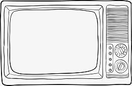 素描电视机