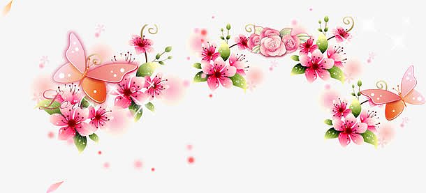 粉色感恩节日花朵花藤