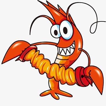可爱的小龙虾png卡通小龙虾微笑矢量表情png卡通可爱小动物装饰设计