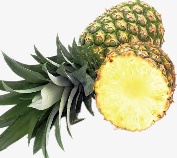 半个被切开的菠萝