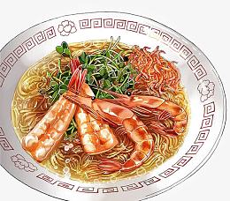 卡通海鲜面