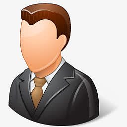 办公室客户男性光图标