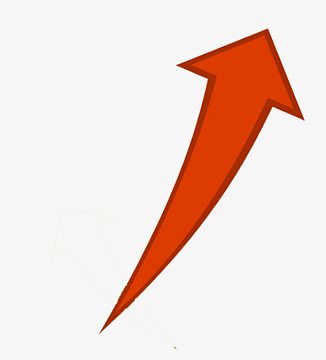 红色上升箭头