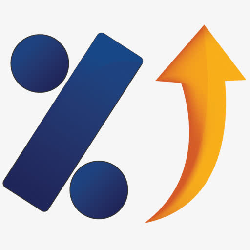 百分号上升箭头图标素材免费下载_觅元素