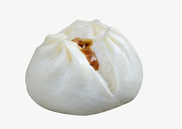 开口叉烧包包子素材