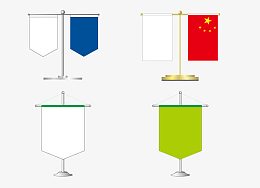 扁平化桌面吊旗矢量图