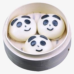 熊猫造型小包子素材