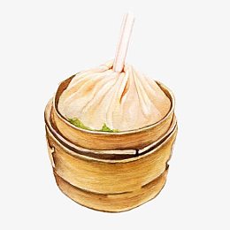 大蒸包手绘画素材图片