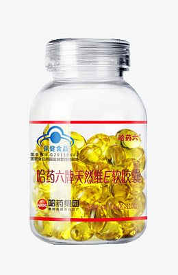 哈药六牌天然维E胶囊